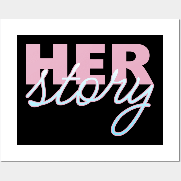 Herstory womens history month trans pride flag Wall Art by meldra